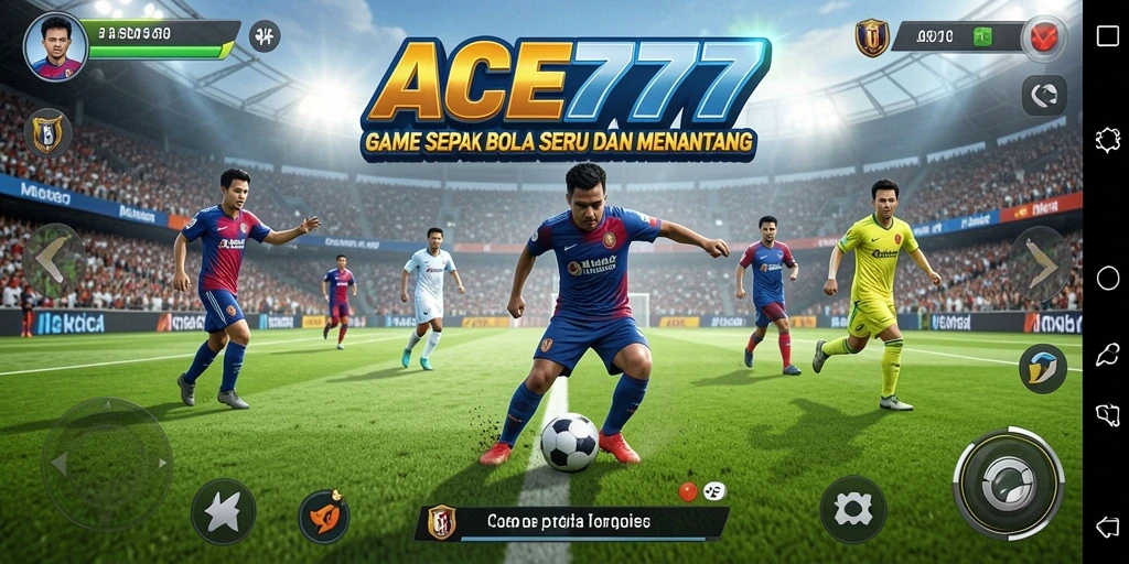 Screenshot utama ACE777 menampilkan aksi seru di lapangan.