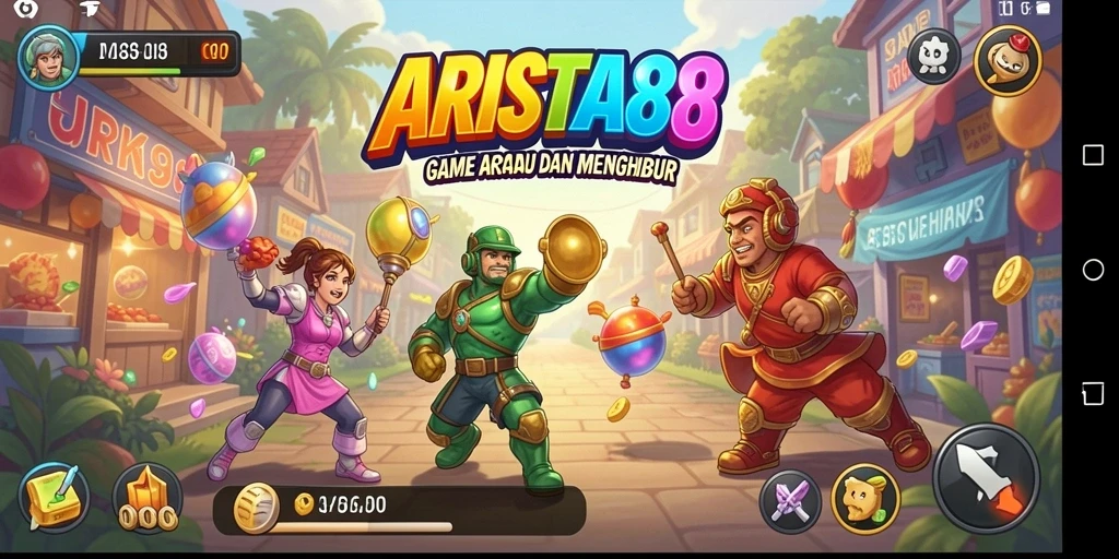 Tampilan gameplay ARISTA88 yang seru dan penuh warna.