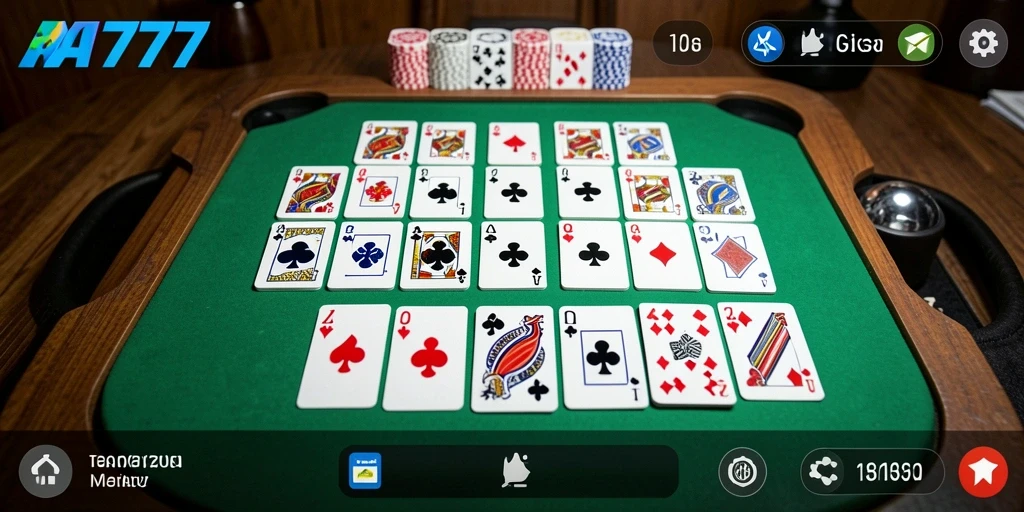 Tampilan gameplay Gaple yang seru dan interaktif dalam AT777.