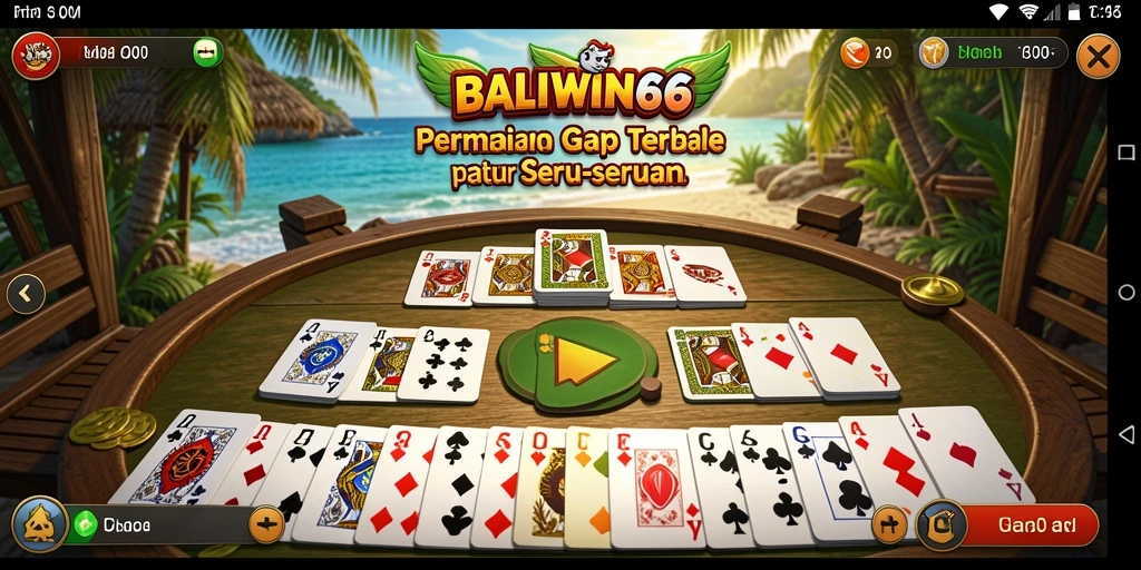 Screenshot utama BALIWIN66 menampilkan gameplay Gaple yang seru.