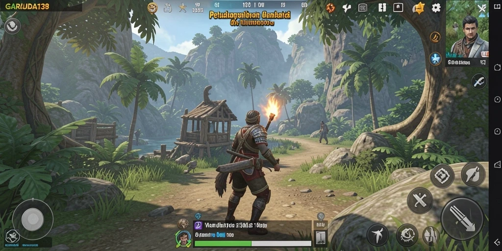 Tampilan gameplay menakjubkan dari GARUDA138 di dunia terbuka.