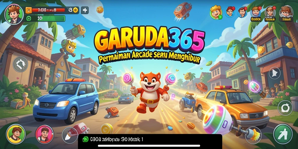 Tampilan gameplay seru dari GARUDA365 dengan karakter unik.