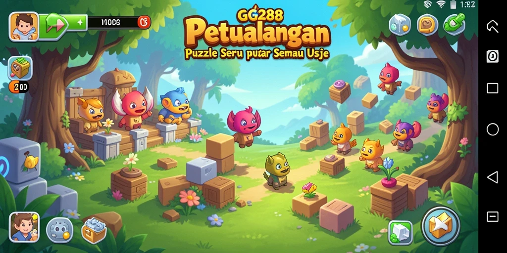Tampilan gameplay GG288 dengan berbagai teka-teki menarik.