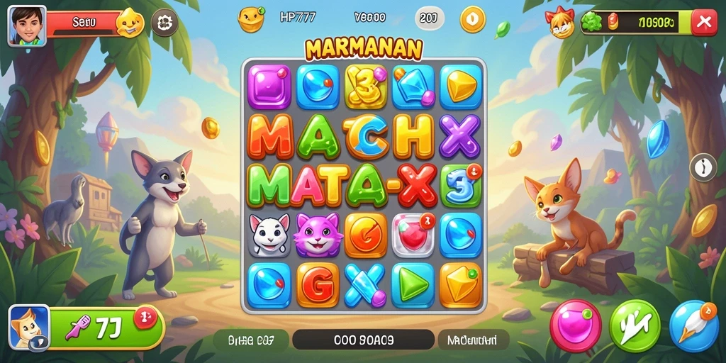 Tampilan gameplay HP777 yang seru dan penuh warna.