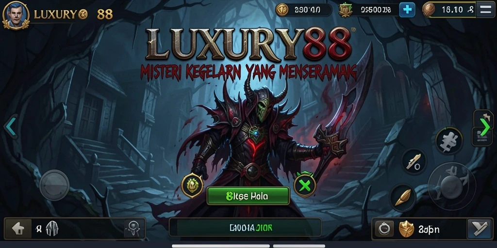Screenshot gameplay LUXURY88 yang menampilkan suasana angker yang mendebarkan.