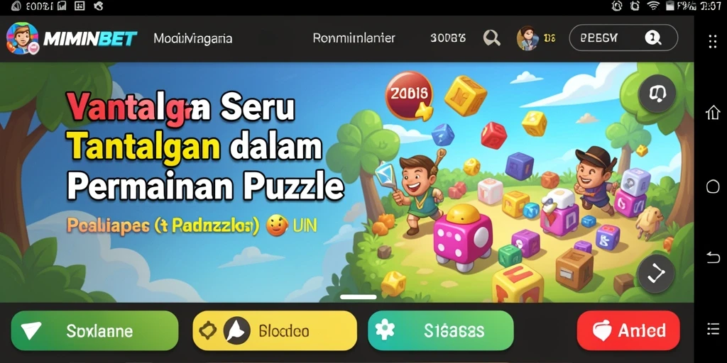 Screenshot gameplay MIMINBET menampilkan puzzle yang menantang dan grafik yang menarik.