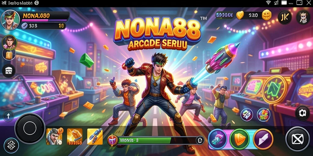 Tampilan menarik dari gameplay NONA88 yang penuh warna.