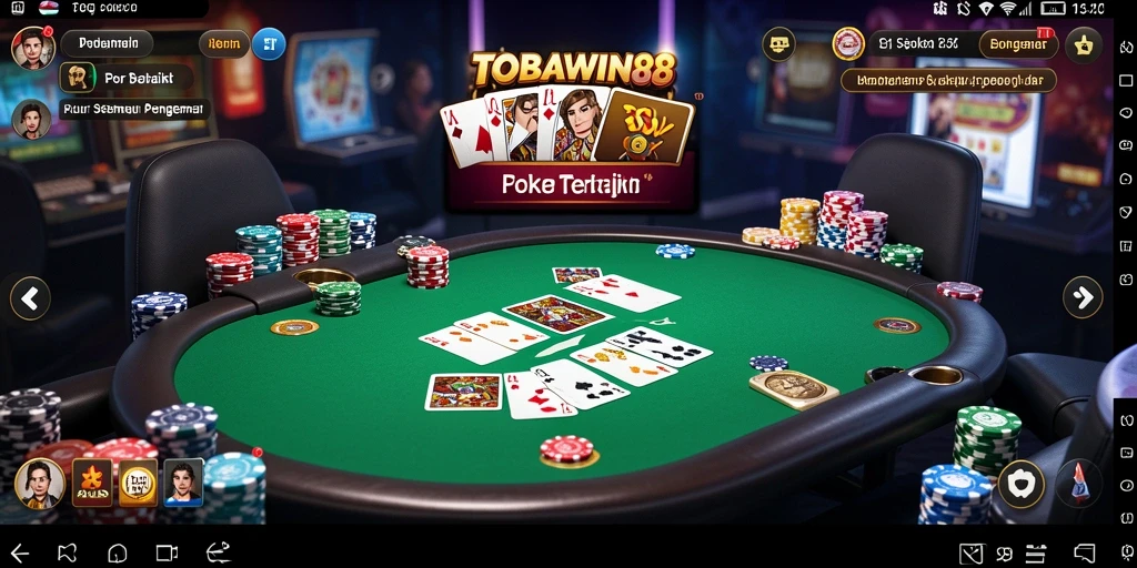 Tangkapan layar dari gameplay seru <strong>TOBAWIN88</strong> yang menampilkan aksi poker yang mendebarkan.